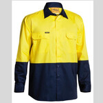 BISLEY 2 TONE COOL LIGHTWEIGHT DRILL SHIRT - LONG SLEEVE