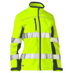 Women's Taped Two Tone Hi Vis Soft Shell Jacket
